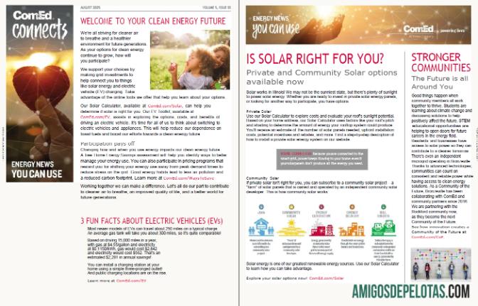 para download Modelo de conta de serviços públicos ComEd dos EUA em formatos Word e PDF, 4 páginas, 3 4 páginas